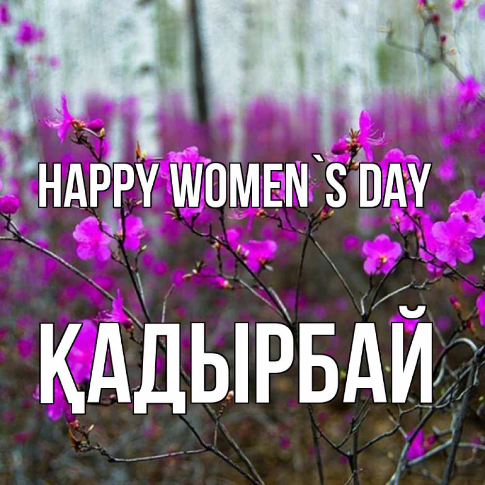 Greetings card с именем, Қадырбай happy women`s day дикие цветы Greetings with text for free download 